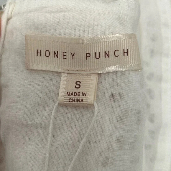 Eyelet Boho Adjustable White Lace Romantic Mini Sundress Coastal Cowgirl Size S - Picture 10 of 14